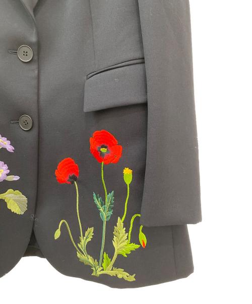 STELLA McCARTNEY（ステラマッカートニー）STELLA McCARTNEY (ステラマッカートニー) 刺繍テーラードジャケット ブラック サイズ:38の古着・服飾アイテム