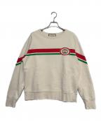 GUCCIグッチ）の古着「インターロッキンクルーネックスウェット」｜ホワイト