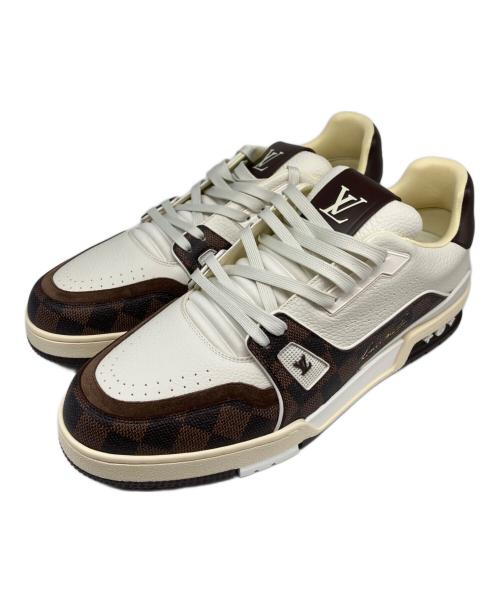 LOUIS VUITTON（ルイ ヴィトン）LOUIS VUITTON (ルイ ヴィトン) LV トレイナー スニーカー ホワイト×ブラウン サイズ:10の古着・服飾アイテム