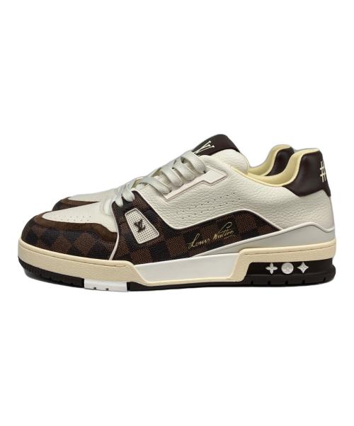 LOUIS VUITTON（ルイ ヴィトン）LOUIS VUITTON (ルイ ヴィトン) LV トレイナー スニーカー ホワイト×ブラウン サイズ:10の古着・服飾アイテム