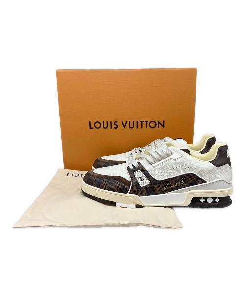 LOUIS VUITTON（ルイ ヴィトン）LOUIS VUITTON (ルイ ヴィトン) LV トレイナー スニーカー ホワイト×ブラウン サイズ:10の古着・服飾アイテム