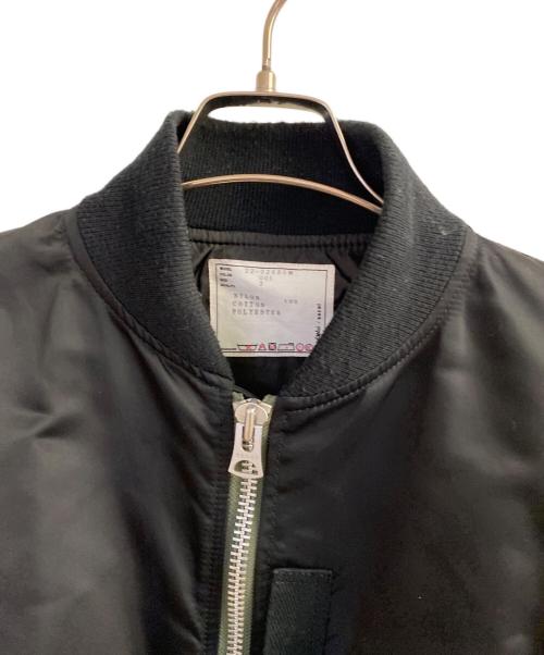 sacai（サカイ）sacai (サカイ) MADSAKI (マドサキ) MADSAKI バックペイント ツイル MA1 ブラック サイズ:3の古着・服飾アイテム