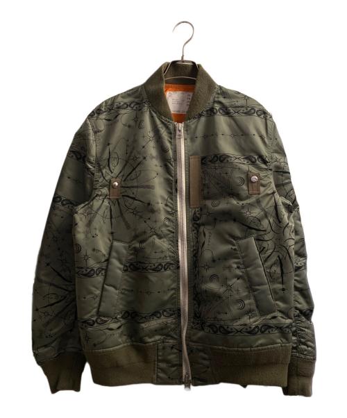 sacai（サカイ）sacai (サカイ) Dr.Woo 20AW MA-1ジャケット カーキ サイズ:2の古着・服飾アイテム