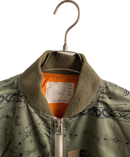 sacai（サカイ）sacai (サカイ) Dr.Woo 20AW MA-1ジャケット カーキ サイズ:2の古着・服飾アイテム