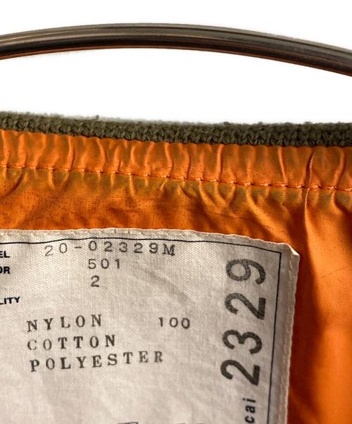 sacai（サカイ）sacai (サカイ) Dr.Woo 20AW MA-1ジャケット カーキ サイズ:2の古着・服飾アイテム