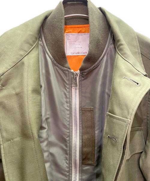 sacai（サカイ）sacai (サカイ) WTAPS (ダブルタップス) Cotton Back Satin Jacket/コットン バックサテン ジャケット カーキ サイズ:4 未使用品の古着・服飾アイテム