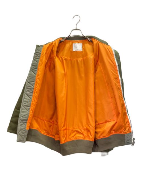 sacai（サカイ）sacai (サカイ) WTAPS (ダブルタップス) Cotton Back Satin Jacket/コットン バックサテン ジャケット カーキ サイズ:4 未使用品の古着・服飾アイテム