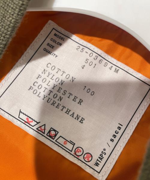 sacai（サカイ）sacai (サカイ) WTAPS (ダブルタップス) Cotton Back Satin Jacket/コットン バックサテン ジャケット カーキ サイズ:4 未使用品の古着・服飾アイテム