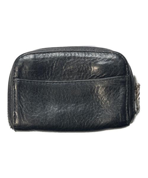 CHROME HEARTS（クロムハーツ）CHROME HEARTS (クロムハーツ) COIN CASE コインケース ダガーラウンドジップレザーコインケース ブラック サイズ:-の古着・服飾アイテム