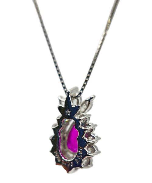 ginza tanaka（ギンザタナカ）GINZA TANAKA (ギンザタナカ) ペアシェイプカットルビー×ダイヤネックレスの古着・服飾アイテム