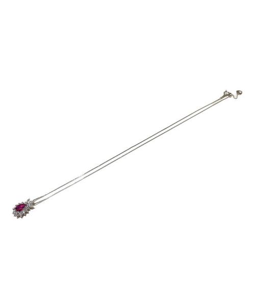 ginza tanaka（ギンザタナカ）GINZA TANAKA (ギンザタナカ) ペアシェイプカットルビー×ダイヤネックレスの古着・服飾アイテム