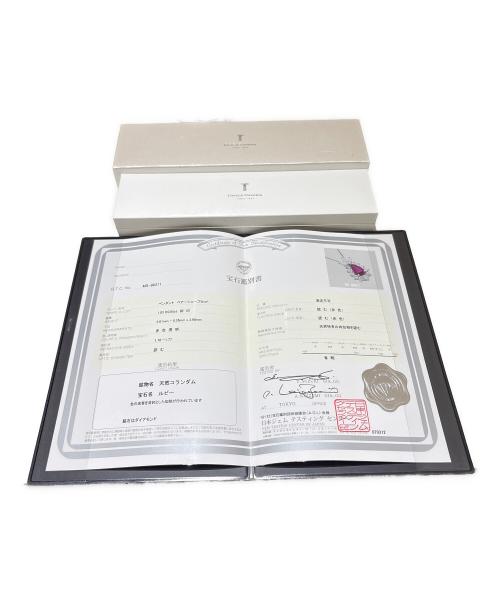 ginza tanaka（ギンザタナカ）GINZA TANAKA (ギンザタナカ) ペアシェイプカットルビー×ダイヤネックレスの古着・服飾アイテム