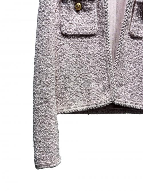 CELINE（セリーヌ）CELINE (セリーヌ) ツイードジャケット ピンク サイズ:34の古着・服飾アイテム