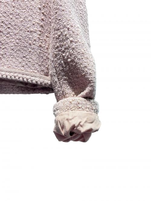 CELINE（セリーヌ）CELINE (セリーヌ) ツイードジャケット ピンク サイズ:34の古着・服飾アイテム