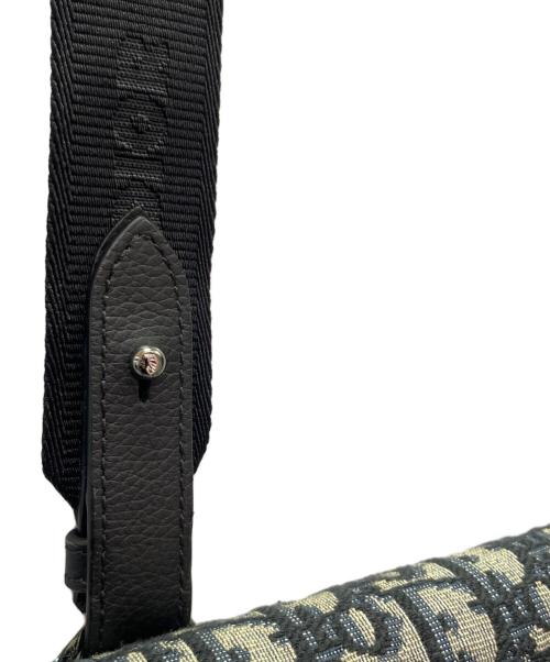 Dior（ディオール）Dior (ディオール) オブリーク ジャカード サドルポーチ ネイビーの古着・服飾アイテム