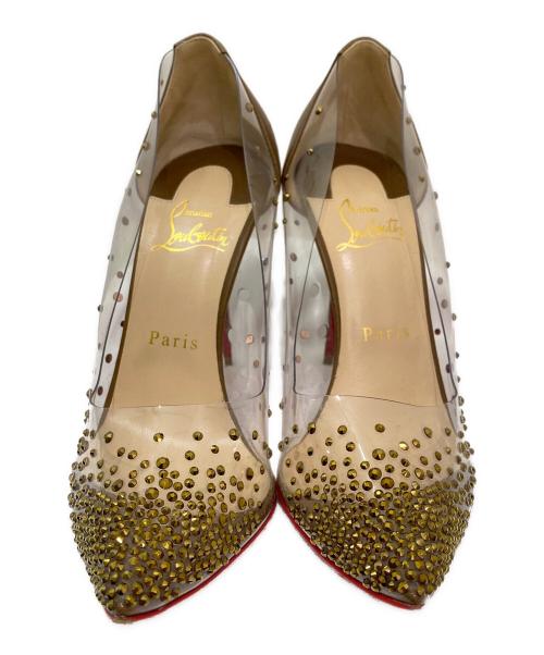 Christian Louboutin（クリスチャン・ルブタン）Christian Louboutin (クリスチャン・ルブタン) クリア ピンヒール クリア×ブラウン サイズ:37　1/2の古着・服飾アイテム