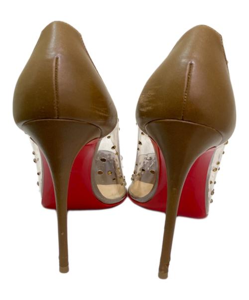 Christian Louboutin（クリスチャン・ルブタン）Christian Louboutin (クリスチャン・ルブタン) クリア ピンヒール クリア×ブラウン サイズ:37　1/2の古着・服飾アイテム
