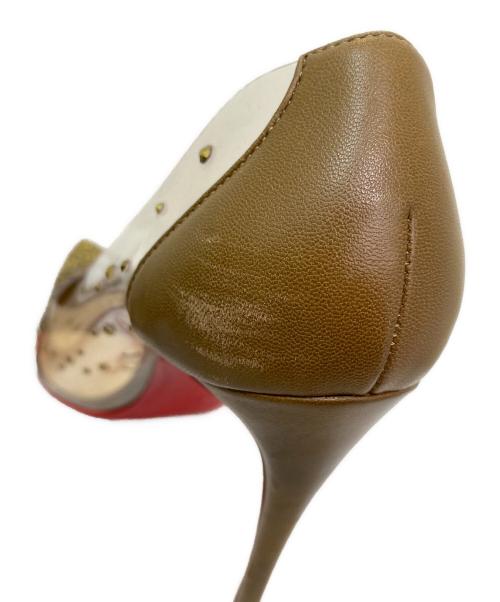 Christian Louboutin（クリスチャン・ルブタン）Christian Louboutin (クリスチャン・ルブタン) クリア ピンヒール クリア×ブラウン サイズ:37　1/2の古着・服飾アイテム