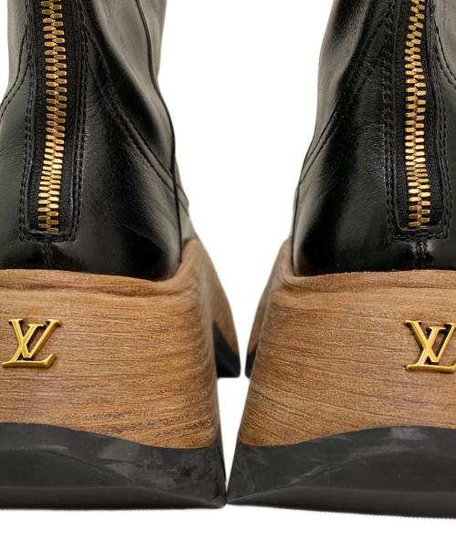 LOUIS VUITTON（ルイ ヴィトン）LOUIS VUITTON (ルイ ヴィトン) LVズーム プラットフォーム アンクルブーツ ブラック サイズ:38の古着・服飾アイテム