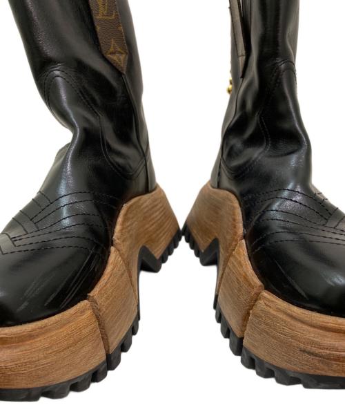 LOUIS VUITTON（ルイ ヴィトン）LOUIS VUITTON (ルイ ヴィトン) LVズーム プラットフォーム アンクルブーツ ブラック サイズ:38の古着・服飾アイテム