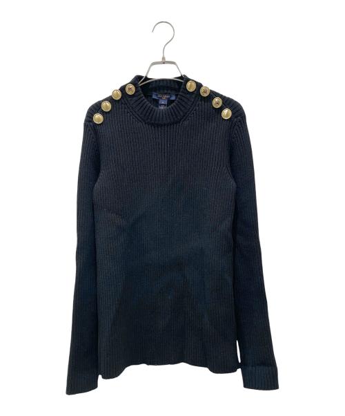 LOUIS VUITTON（ルイ ヴィトン）LOUIS VUITTON (ルイ ヴィトン) 金ボタンリブニット ブラック サイズ:Ｍの古着・服飾アイテム