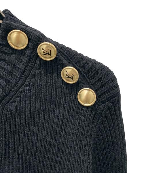 LOUIS VUITTON（ルイ ヴィトン）LOUIS VUITTON (ルイ ヴィトン) 金ボタンリブニット ブラック サイズ:Ｍの古着・服飾アイテム