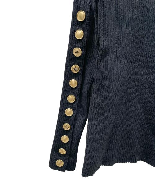 LOUIS VUITTON（ルイ ヴィトン）LOUIS VUITTON (ルイ ヴィトン) 金ボタンリブニット ブラック サイズ:Ｍの古着・服飾アイテム