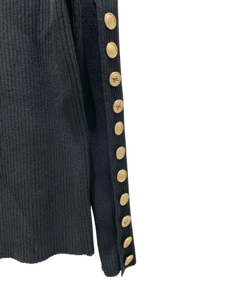 LOUIS VUITTON（ルイ ヴィトン）LOUIS VUITTON (ルイ ヴィトン) 金ボタンリブニット ブラック サイズ:Ｍの古着・服飾アイテム