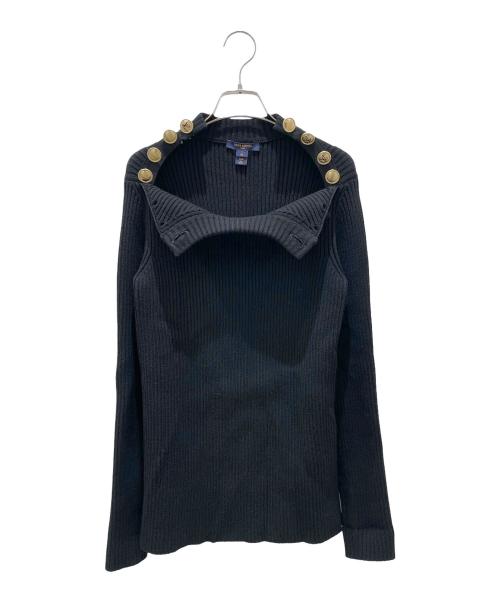 LOUIS VUITTON（ルイ ヴィトン）LOUIS VUITTON (ルイ ヴィトン) 金ボタンリブニット ブラック サイズ:Ｍの古着・服飾アイテム