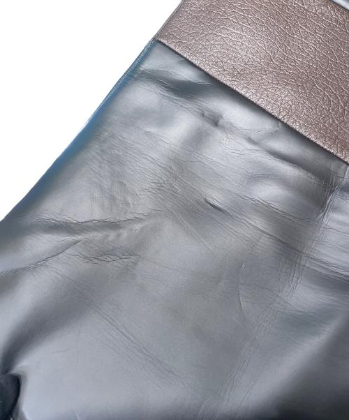 LOUIS VUITTON（ルイ ヴィトン）LOUIS VUITTON (ルイ ヴィトン) レザー ノースリーブワンピース ブラウン×ブラック サイズ:36の古着・服飾アイテム