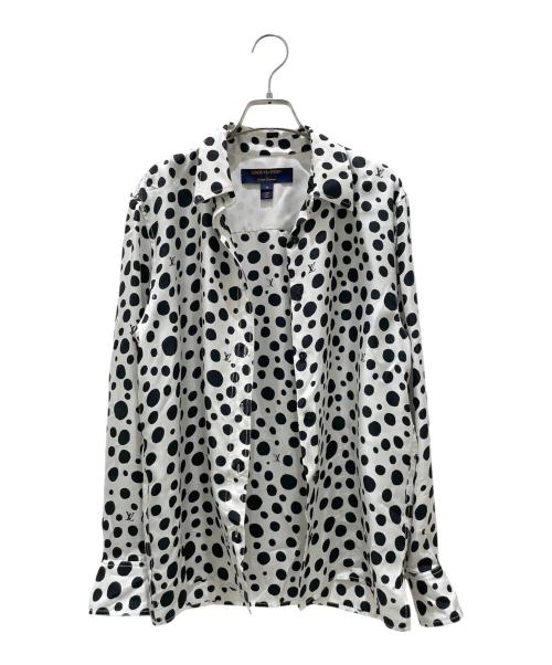 LOUIS VUITTON（ルイ ヴィトン）LOUIS VUITTON (ルイ ヴィトン) 23SS ×草間彌生インフィニティ ドット 長袖 シャツ ホワイト×ブラック サイズ:36の古着・服飾アイテム