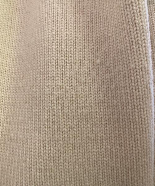 JIL SANDER（ジルサンダー）JIL SANDER (ジルサンダー) フリンジ フォトパッチ 襟付き ウール カシミヤニット アイボリー サイズ:48の古着・服飾アイテム