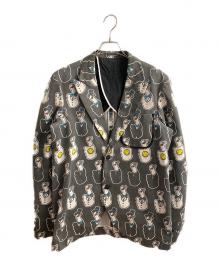 NUMBER (N)INE（ナンバーナイン）の古着「総柄テーラードジャケット」｜ライトグレー