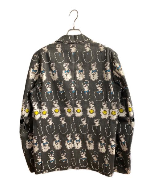 NUMBER (N)INE（ナンバーナイン）NUMBER (N)INE (ナンバーナイン) 総柄テーラードジャケット ライトグレー サイズ:3の古着・服飾アイテム