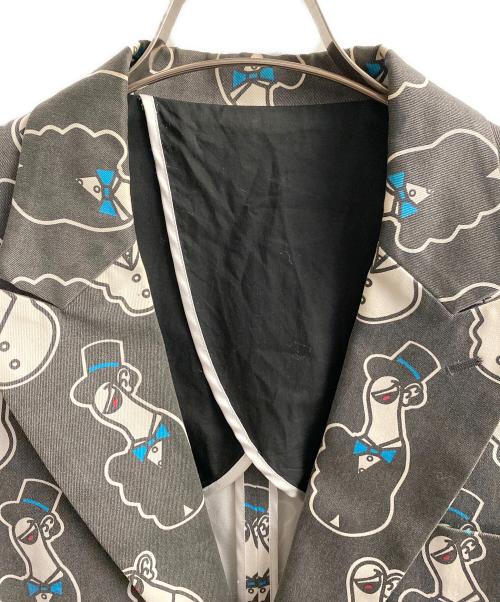 NUMBER (N)INE（ナンバーナイン）NUMBER (N)INE (ナンバーナイン) 総柄テーラードジャケット ライトグレー サイズ:3の古着・服飾アイテム