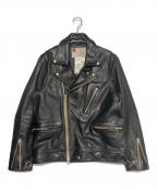 SEVESKIGセヴシグ）の古着「レザーライダースジャケット」｜ブラック