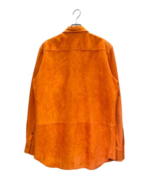 LOEWE（ロエベ）LOEWE (ロエベ) スウェードシャツ オレンジ サイズ:48の古着・服飾アイテム
