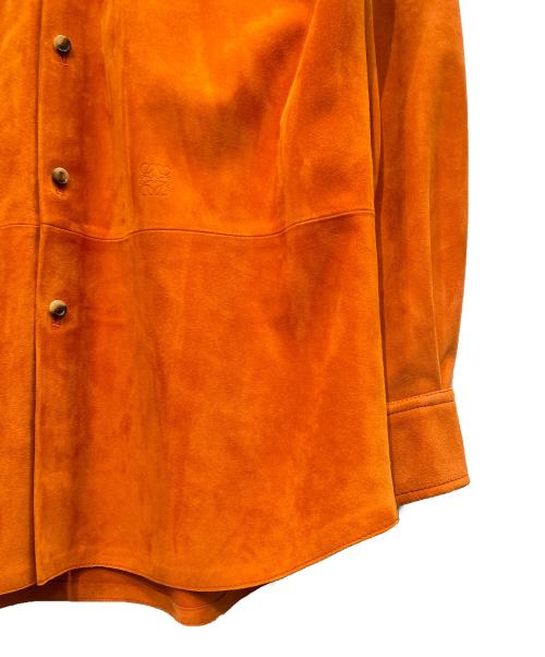 LOEWE（ロエベ）LOEWE (ロエベ) スウェードシャツ オレンジ サイズ:48の古着・服飾アイテム