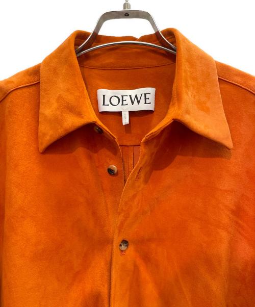 LOEWE（ロエベ）LOEWE (ロエベ) スウェードシャツ オレンジ サイズ:48の古着・服飾アイテム