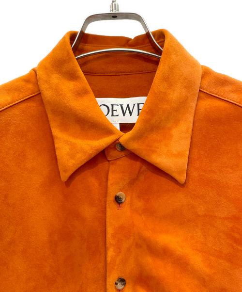 LOEWE（ロエベ）LOEWE (ロエベ) スウェード 長袖シャツ オレンジ サイズ:48の古着・服飾アイテム