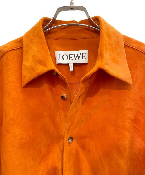 LOEWE（ロエベ）LOEWE (ロエベ) スウェード 長袖シャツ オレンジ サイズ:48の古着・服飾アイテム