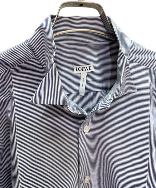 LOEWE（ロエベ）LOEWE (ロエベ) ブザムドレスシャツ ブルー×ホワイト サイズ:40の古着・服飾アイテム