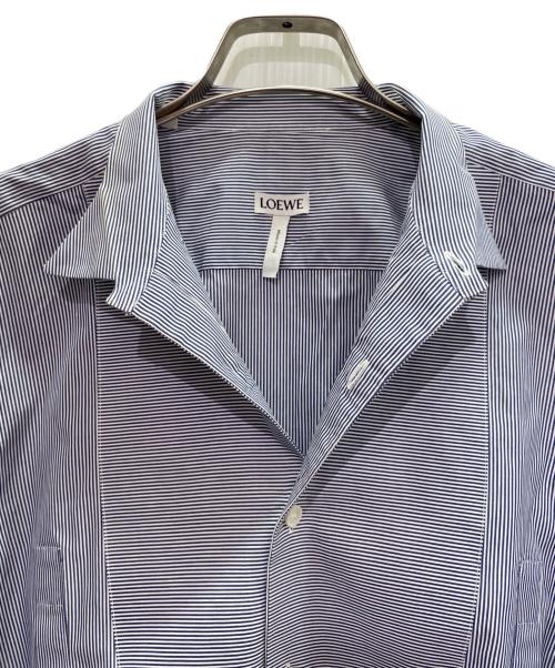 LOEWE（ロエベ）LOEWE (ロエベ) ブザムドレスシャツ ブルー×ホワイト サイズ:40の古着・服飾アイテム