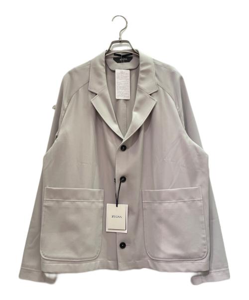 ZEGNA（ゼニア）ZEGNA (ゼニア) アンコン イージー テーラードジャケット ライトグレー サイズ:52ｃの古着・服飾アイテム