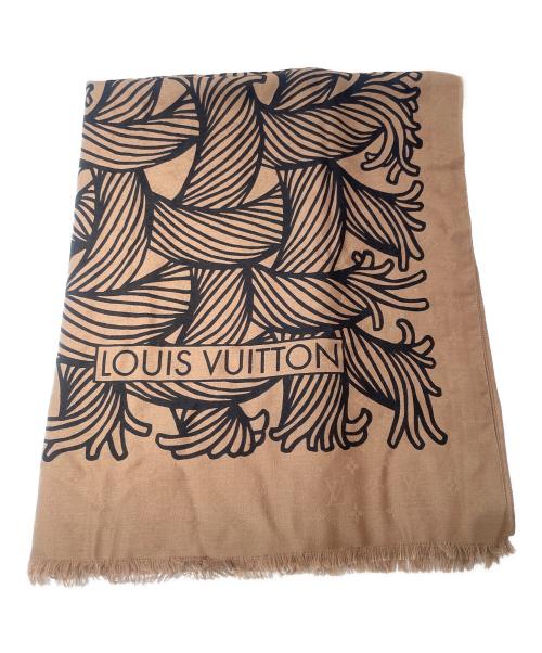 LOUIS VUITTON（ルイ ヴィトン）LOUIS VUITTON (ルイ ヴィトン) NEMETH (ネメス) ロープ柄 大判ストール ベージュの古着・服飾アイテム