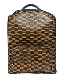 MOREAUPARIS（モロー・パリ）の古着「モノグラム 2WAY バックパック」｜ブラウン×ブラック