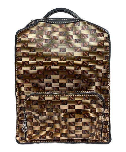 MOREAUPARIS（モロー・パリ）MOREAUPARIS (モロー・パリ) モノグラム 2WAY バックパック ブラウン×ブラックの古着・服飾アイテム