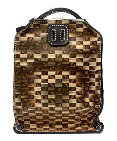 MOREAUPARIS（モロー・パリ）MOREAUPARIS (モロー・パリ) モノグラム 2WAY バックパック ブラウン×ブラックの古着・服飾アイテム