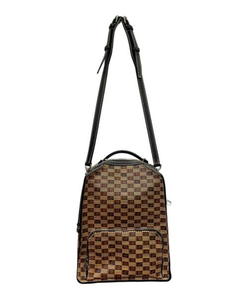 MOREAUPARIS（モロー・パリ）MOREAUPARIS (モロー・パリ) モノグラム 2WAY バックパック ブラウン×ブラックの古着・服飾アイテム