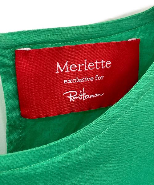 merlette（マーレット）merlette (マーレット) Ron Herman (ロンハーマン) シャーリングブラウス グリーン サイズ:XSの古着・服飾アイテム